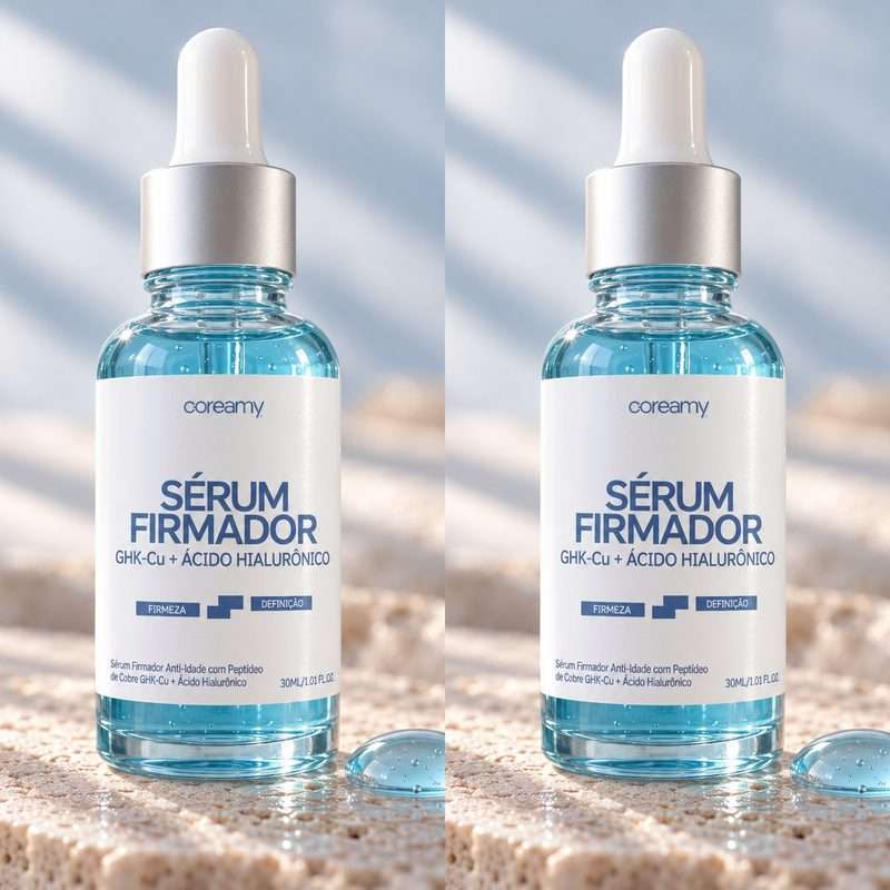 2 frascos do Sérum GHK-Cu com as caixas