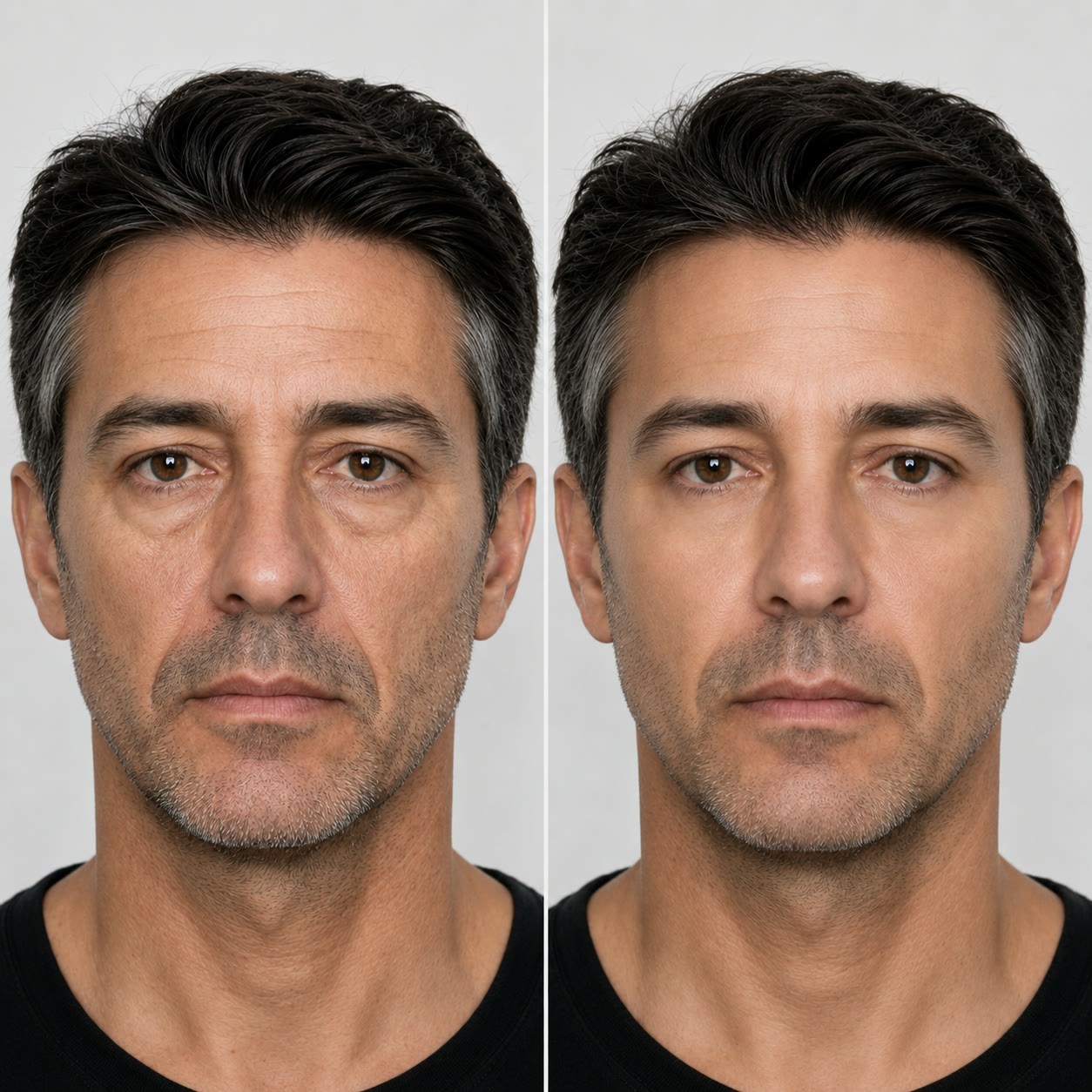 Antes e depois — cliente Coreamy